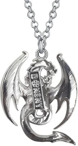 Miniatura 5 de BONSNY Esmalte fantasía dragón collares colgante para mujer joyería símbolo de la suerte 18" (azul), Esmalte, No es una piedra preciosa