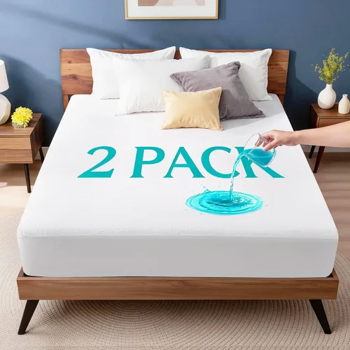 Miniatura 10 de TASTELIFE Protector de Cama Gemela Impermeable, Funda de Colchón Ultra Suave y Transpirable con Bolsillo Profundo Ajustable de hasta 8"-21