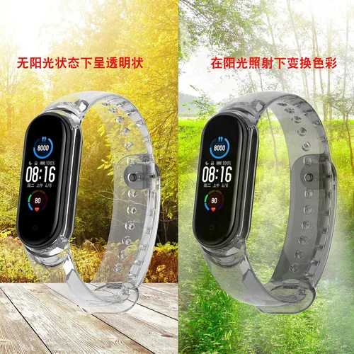 Miniatura 6 de Senter Correa de repuesto de silicona suave para Xiaomi Mi Band 5 / Mi Band 6 Smart Watch Azul
