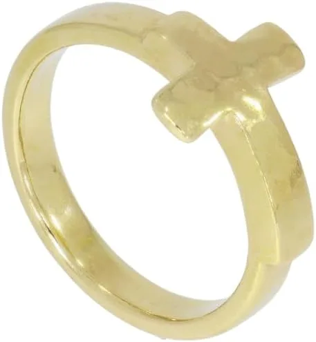 Miniatura 3 de Anillo de plata de ley 925 con diseño simple y cruz divina para mujer