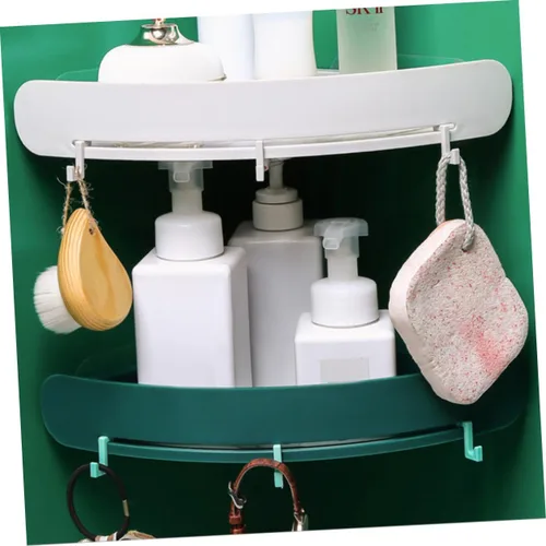 Miniatura 2 de Cabilock Cesta de ducha para baño, estante de almacenamiento con ventosa, estante montado en la pared, perfecto para cocina, inodoro y baño