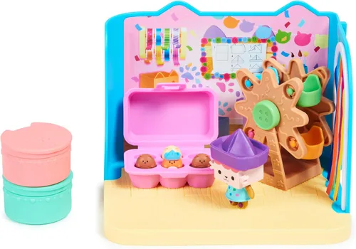 Gabby's Dollhouse, habitación Baby Box Cat Craft-A-Riffic con figura exclusiva, accesorios, muebles y entrega de casa de muñecas, juguetes para