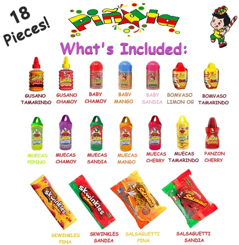 Miniatura 2 de Caja de dulces mexicanos de piñata (Lucas Mix (22.5 onzas) (18 piezas)