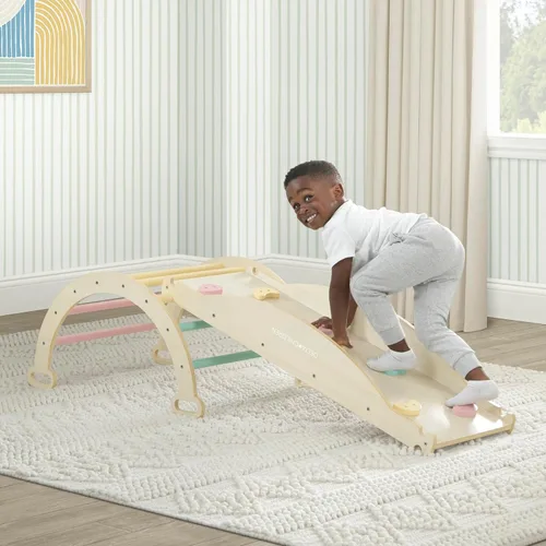 Miniatura 10 de Delta Children Lil' Climber Gym - Gimnasio de escalada en interiores / gimnasio de la jungla para niños - Juguete Montessori con arco