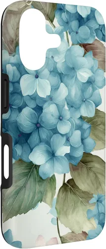 Miniatura 3 de Watercolor Shabby Chic Blue Hydrangeas Flower Case for iPhone 17