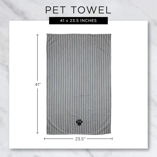 Miniatura 9 de Bone Dry Colección de toallas de aseo para mascotas, microfibra absorbente, XL, 41 x 23.5 pulgadas, color verde bordado Bordado verde