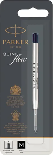 Miniatura 8 de Parker Quinkflow - Recambio de tinta para bolígrafo, punta media, color negro