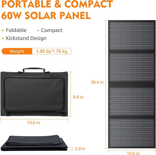 Miniatura 8 de Estación de energía portátil de 300 W 260 Wh Generadores solares al aire libre Paquete de batería de litio móvil Salida de 110 V Banco de energía