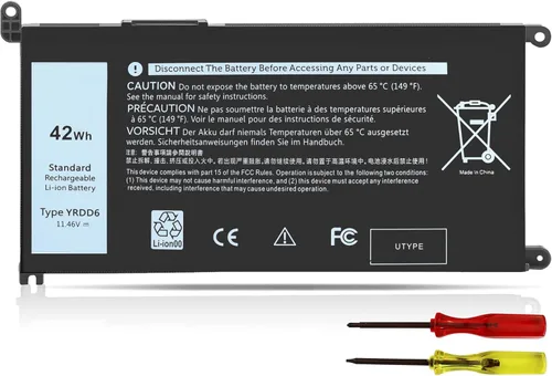 Batería YRDD6 1VX1H de 42 Wh para Dell Inspiron 3493 3501 3582 3583 3584 3593 3793 5480 5481 5482 5485 5491 5493 5585 5590 5590 55 591 5 593 5594