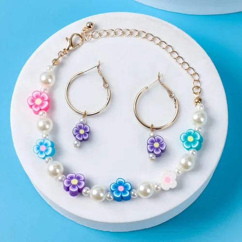 Miniatura 7 de 100 cuentas de flores de arcilla polimérica de colores para bricolaje, joyas, pulseras, aretes, collares, suministros para hacer manualidades
