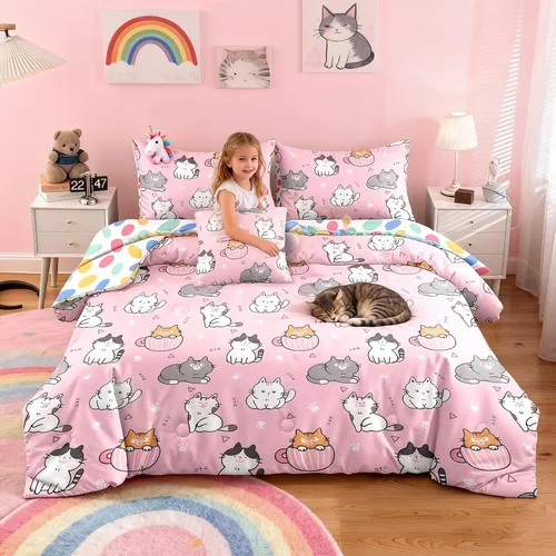 Miniatura 10 de Bodhi Ropa de cama para niños: juego de edredón deportivo de baloncesto para niños, tamaño matrimonial con fundas de almohada 4003