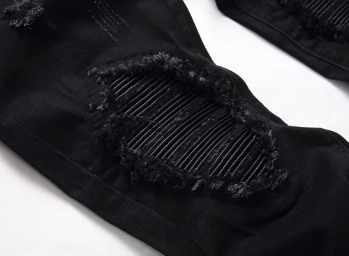 Miniatura 6 de OIIIO Jeans elásticos rasgados de ajuste regular para hombre