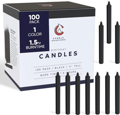 Miniatura 9 de Candle Charisma 100 Velas de Hechizo Blancas - Velas Chime de Parafina Sin Fragancia de 4", Sin Humo y Sin Goteo, Velas de Colores, 1.5 Horas