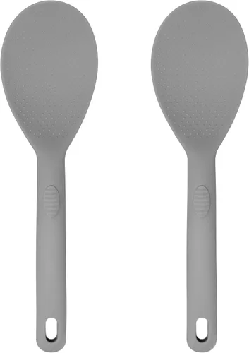 Miniatura 10 de Juego de 4 utensilios de silicona – Espátula de goma, cepillo de repostería, espátula ranurada y paleta de arroz – Juego completo resistente al Rosa
