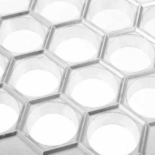 Miniatura 6 de CALLARON Molde de aluminio para bolas de masa hervida de 19 agujeros, prensa rusa para albóndigas de masa hervida para albóndigas grandes de 9.05 x