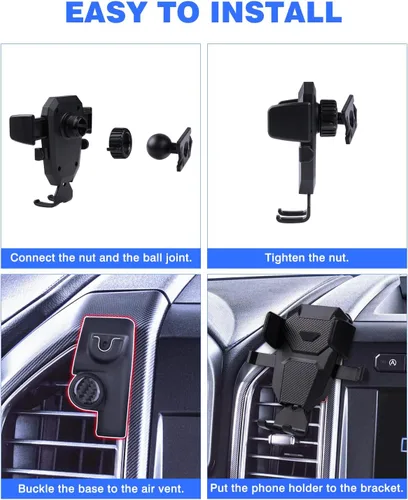Miniatura 6 de Karltys F150 - Soporte para teléfono de automóvil para Ford F-150 2015-2020, soporte para teléfono celular, soporte de teléfono para ventilación