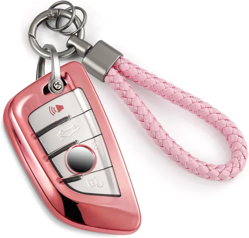 Miniatura 16 de para Buick - Funda para llavero con llavero de cuerda trenzada metálica anti-pérdida mejorada, carcasa suave de TPU exquisita para Avenir Envision