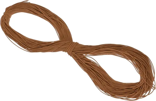 Miniatura 90 de PATIKIL Cuerda elástica elástica de 109 yardas (328.1 ft), cuerda elástica pesada de 0.059 in, albaricoque para manualidades, correas de gancho