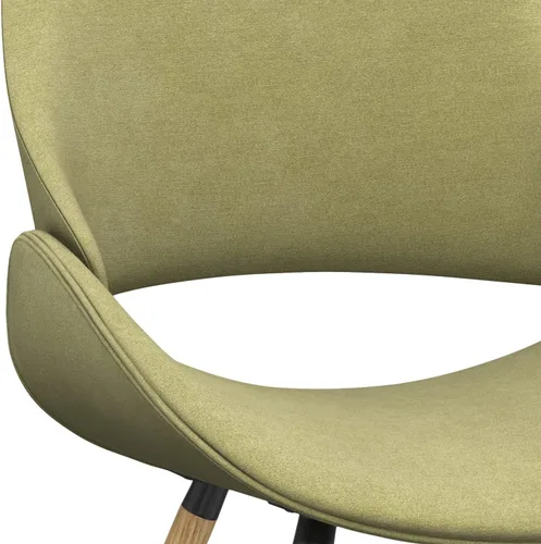 Miniatura 7 de SIMPLIHOME Malden - Sillas de comedor – Silla de cocina tapizada con marco de madera curvada y tela tejida en verde ácido, asiento de comedor