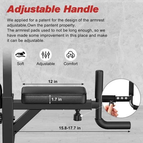 Miniatura 3 de RELIFE REBUILD YOUR LIFE Power Tower Estación de Barra de Dominadas Estación de Fondos para Gimnasio en Casa Entrenamiento de Fuerza Equipo