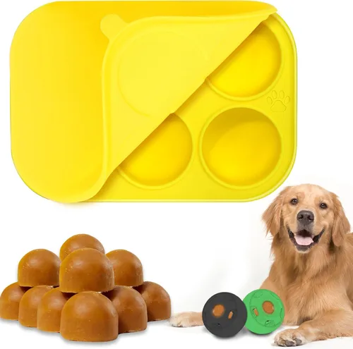 Miniatura 7 de BABORUI Moldes de silicona de 6 cavidades para golosinas de perro para Woof Pupsicle y Power Chewer Pupsicle Grande 25-75lbs, moldes reutilizables