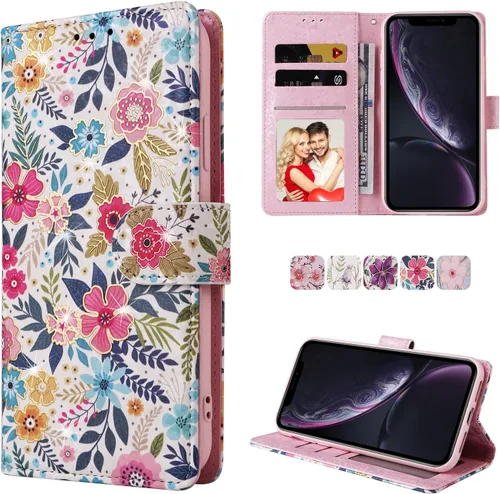 Miniatura 23 de UEEBAI Funda tipo billetera para Samsung Galaxy A16 4G/5G, cubierta de cuero PU con soporte, bloqueo RFID, funda flip con ranuras para tarjetas