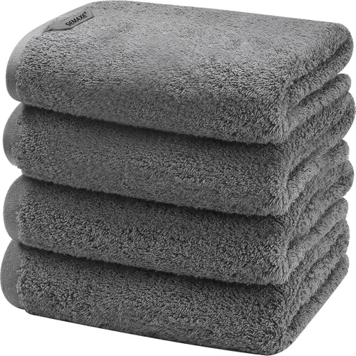 Miniatura 20 de SEMAXE Paquete de 12 toallas de mano para baño, toallas 100% algodón con bucles para colgar, suaves y altamente absorbentes, juego de toallas