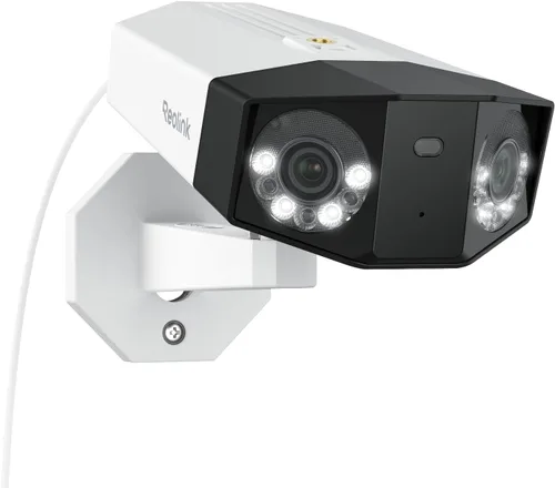 REOLINK Duo 3 PoE 16MP UHD Cámara de Seguridad PoE de Doble Lente con Vista Panorámica de 180°, Seguimiento de Movimiento, Visión Nocturna a Color