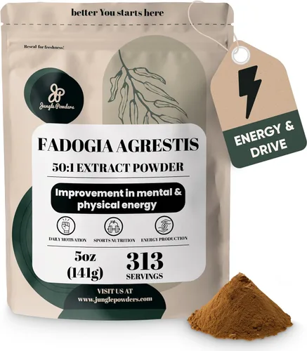 Jungle Powders Fadogia Agrestis Extracto para hombres Concentración 50:1 313 porciones – 5 onzas de suplemento de Fadogia nigeriano puro suplemento