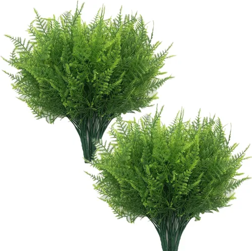 Miniatura 37 de Paquete de 10 enredaderas artificiales colgantes, hiedra falsa, sauce llorón, hojas verdes, plantas de plástico, guirnalda sintética resistente a