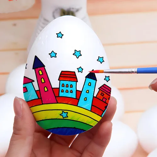 Miniatura 5 de Crafare Huevos de espuma blancos de 3.75 pulgadas suaves para primavera, Pascua, Navidad, vacaciones, manualidades, adornos, manualidades