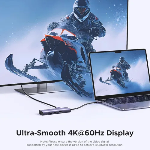 Miniatura 3 de UGREEN Revodok - Hub USB C 7 en 1 con adaptador Gigabit Ethernet, HDMI 4K@60Hz, carga PD de 100W, puertos de datos USB A, lector de tarjetas SD/TF