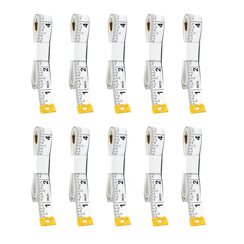Miniatura 9 de Cinta de Medición Perfecta Multiusos de 60 Pulgadas de Doble Cara con Pulgadas Fraccionarias y Milímetros/Centímetros TR-16-frac (60 pulgadas Blanca)