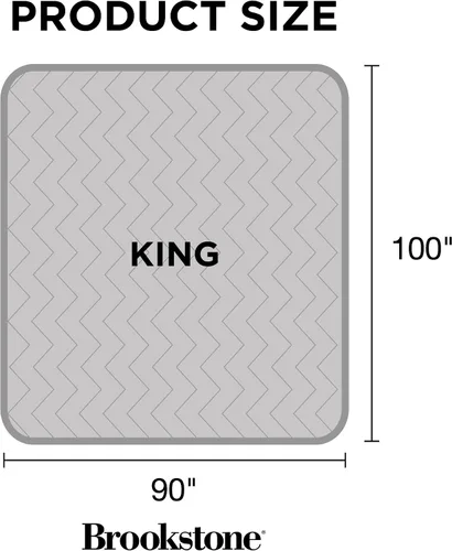 Miniatura 7 de Brookstone Manta eléctrica de felpa con 10 ajustes de calor, temporizador ajustable, apta para secadora, manta tamaño King, color carbón