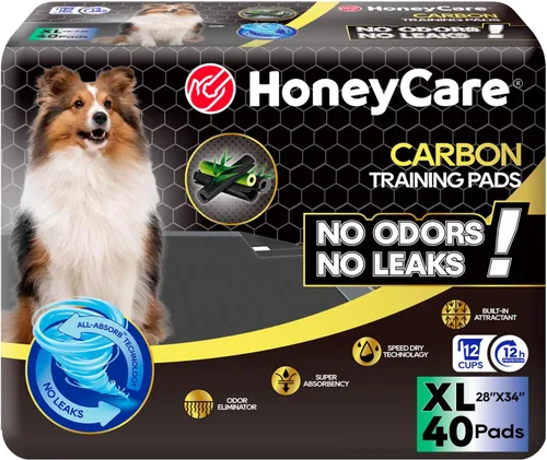 HONEY CARE All-Absorb - Almohadillas de entrenamiento para cachorros, almohadillas para orina para perros, absorben eliminando el olor a orina,