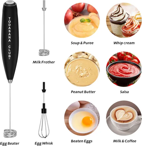 Miniatura 4 de Varita espumadora de leche El mejor espumador de leche de doble batidor de mano Alta potencia 19000rpm/min con motor eléctrico mejorado