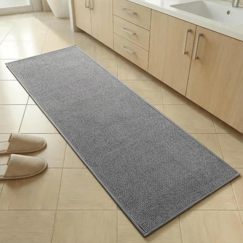 Miniatura 64 de YIHOUSE Juego de 2 tapetes de baño, color beige, ultrafino, absorbente, antideslizante, para baño, lavable, ducha, lavabo, lavandería