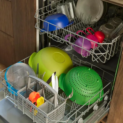 Miniatura 7 de Joseph Joseph Nest 9 Plus - Juego compacto de preparación de alimentos de 9 piezas con tazones para mezclar, tazas medidoras, tamiz y colador