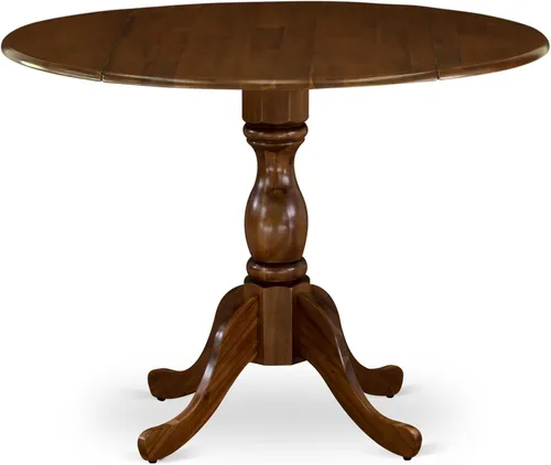 Miniatura 14 de East West Furniture DMT-LWH-TP Dublin - Mesa de comedor redonda con base de pedestal, 42 x 42 pulgadas, color blanco lino