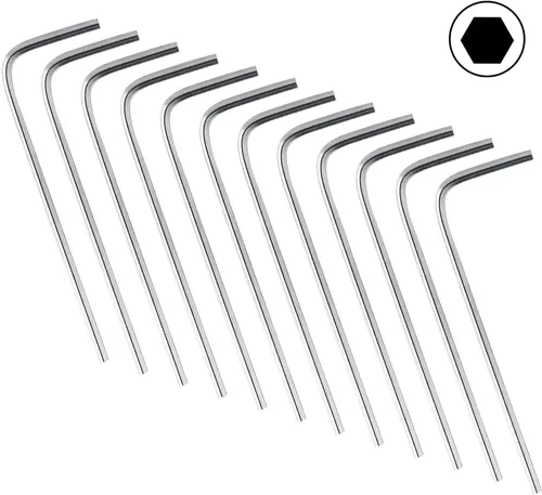 Miniatura 2 de Bivethoi 20 llaves Allen de 0.059 pulgadas en forma de L, llave hexagonal métrica pequeña Allen llave hexagonal, juego de llaves hexagonales