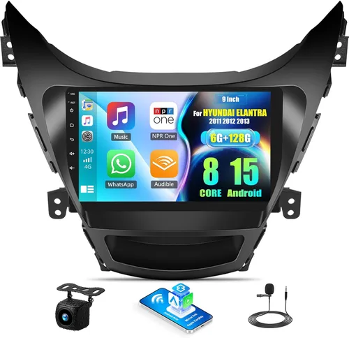 Miniatura 14 de SIXWIN 1G+32G Radio de Estéreo de Coche Android para Hyundai Elantra 2011 2012 2013 con Apple Carplay Inalámbrico Android Auto Bluetooth pantalla
