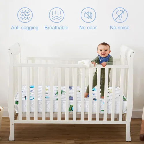 Miniatura 4 de Colchón Premium de Espuma para Cuna de Bebé y Cama para Niño Pequeño – Transpirable – 52" x 27.6" x 5", No Tóxico, 100% Suave, Colchón para Niño