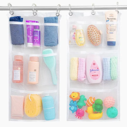 Miniatura 12 de Handy Laundry Cortina de ducha organizadora de baño -9 bolsillos- Perfecto para organizar el baño en casa, tus artículos de tocador y juguetes