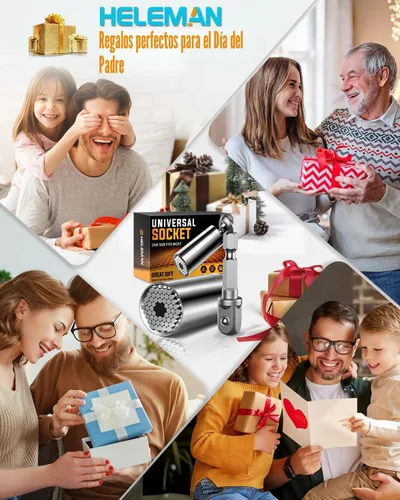Miniatura 2 de Rellenos de calcetín para hombres Regalos de Navidad Herramientas universales súper universales para hombres: juego de llaves con adaptador
