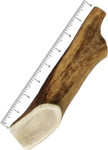 Mighty Paw Astas de alce partidas para perros (procedencia en los Estados Unidos) | 2 huesos duraderos de monstruo de más de 8" para masticadores