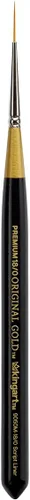 KINGART Premium Original Gold 9050M-18/0 - Forro de escritura con microdetalles, mini mango grueso, cepillo para artista, pelo sintético Taklon