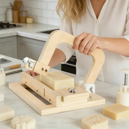 Miniatura 6 de Cortador de jabón de alambre ajustable, cortadores de jabón de madera para hacer jabón con cables de acero inoxidable reemplazados para hechos a mano