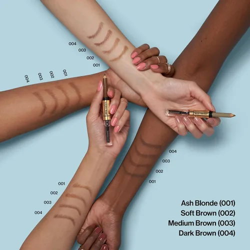 Miniatura 9 de Revlon ColorStay Brow Fantasy, lápiz de polvo para cejas todo en uno con gel transparente moldeador, gel infundido con pantenol, a prueba de Rubio