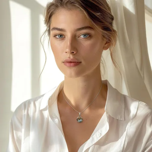 Miniatura 18 de 925 Sterling Silver Gemstone Necklace Women - Gemstone Pendant Necklace Silver- Birthstone Necklace - Silver Jewelry for Women- Minimalist Jewelry