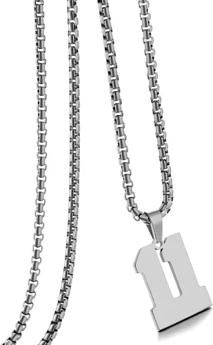 Miniatura 63 de Collar de Número Dorado para Hombre, Cadena de Acero Inoxidable con Colgante de Número para Atletas, Joyería Deportiva Personalizada para Niños